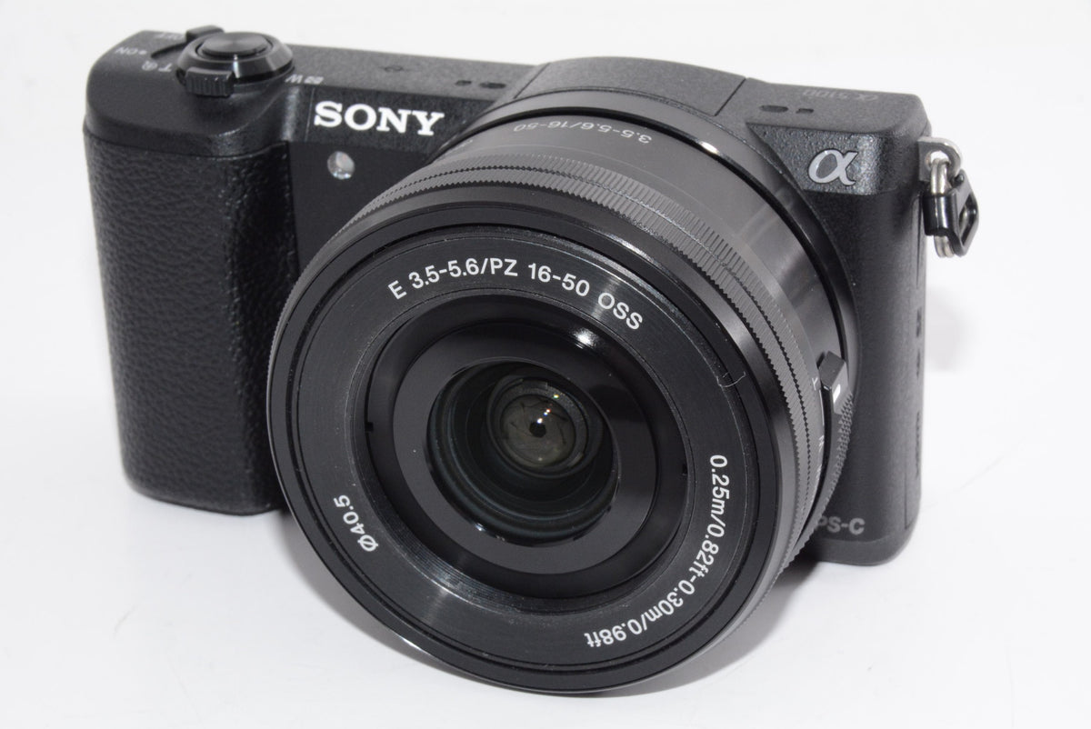【外観特上級】ソニー SONY ミラーレス一眼 α5100 パワーズームレンズキット E PZ 16-50mm F3.5-5.6 OSS付属 ブラック ILCE-5100L-B