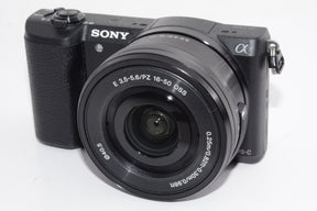 【外観特上級】ソニー SONY ミラーレス一眼 α5100 パワーズームレンズキット E PZ 16-50mm F3.5-5.6 OSS付属 ブラック ILCE-5100L-B