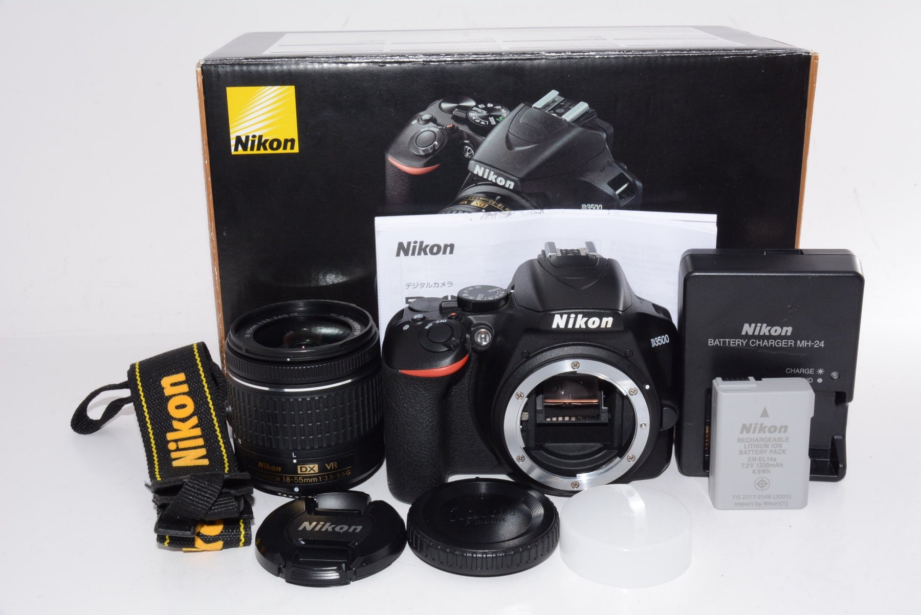 【外観特上級】Nikon デジタル一眼レフカメラ D3500 AF-P 18-55 VR レンズキット D3500LK