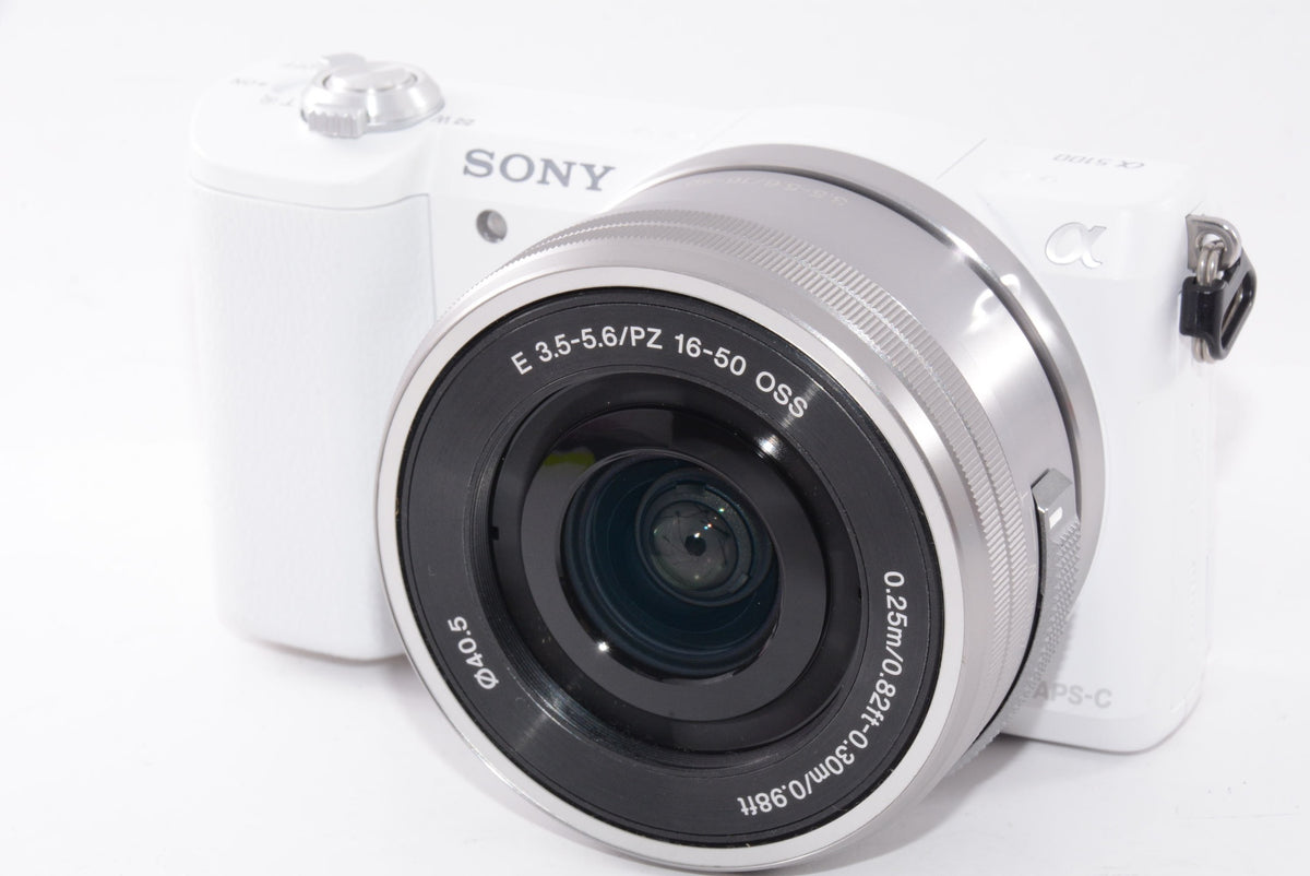 【外観特上級】ソニー SONY ミラーレス一眼 α5100 パワーズームレンズキット E PZ 16-50mm F3.5-5.6 OSS付属 ホワイト ILCE-5100L-W