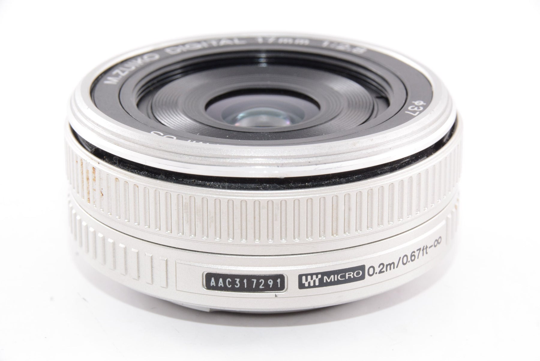 【外観特上級】OLYMPUS パンケーキレンズ M.ZUIKO DIGITAL 17mm F2.8 シルバー