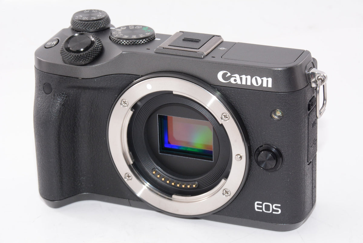 【外観特上級】Canon ミラーレス一眼カメラ EOS M6 レンズキット(ブラック) EF-M15-45mm F3.5-6.3 IS STM 付属 EOSM6BK-1545ISSTMLK