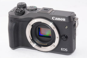 【外観特上級】Canon ミラーレス一眼カメラ EOS M6 レンズキット(ブラック) EF-M15-45mm F3.5-6.3 IS STM 付属 EOSM6BK-1545ISSTMLK