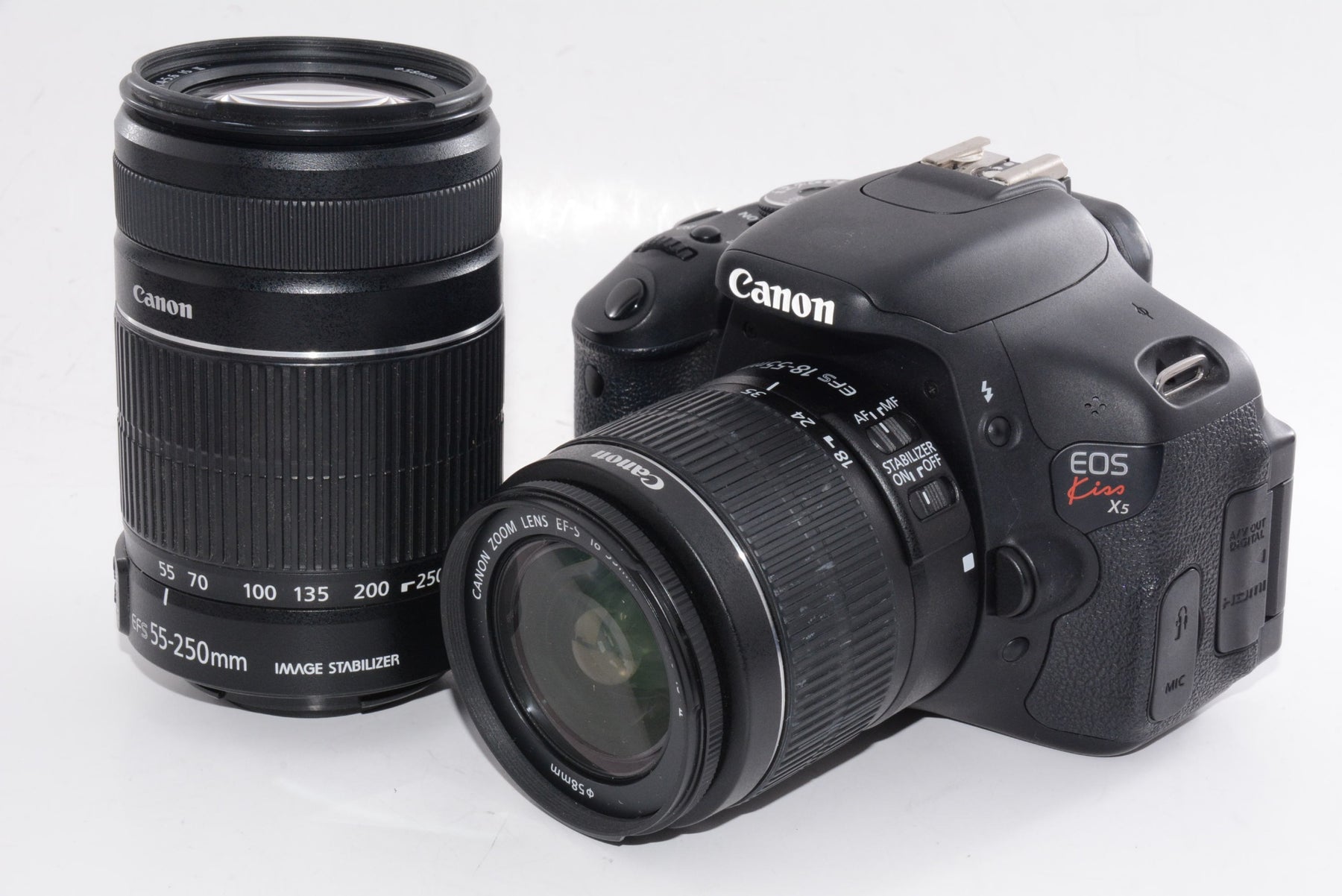 【外観並級】Canon デジタル一眼レフカメラ EOS Kiss X5 ダブルズームキット