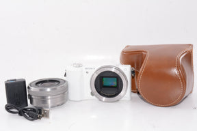 【外観特上級】ソニー SONY ミラーレス一眼 α5100 パワーズームレンズキット E PZ 16-50mm F3.5-5.6 OSS付属 ホワイト ILCE-5100L-W