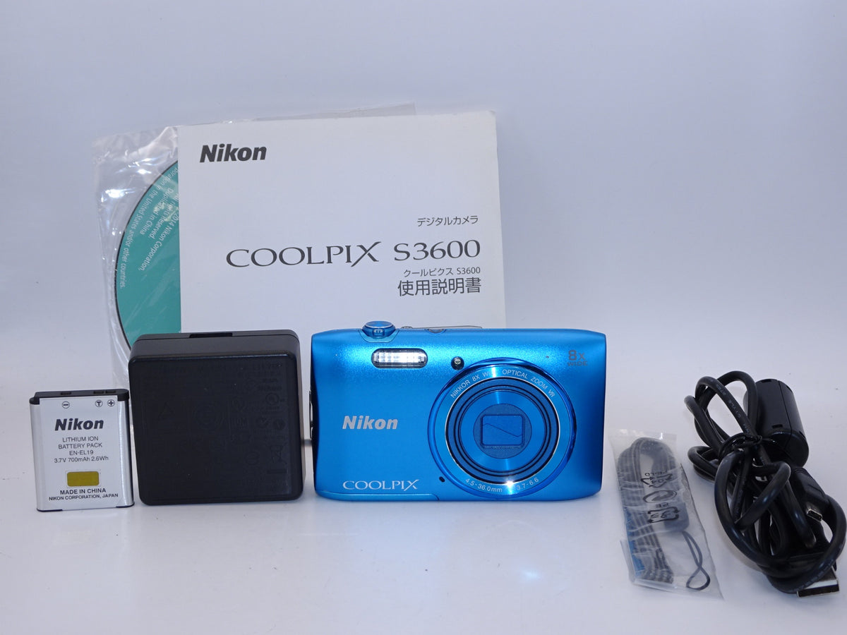 【外観並級】Nikon デジタルカメラ COOLPIX S3600 コバルトブルー S3600BL