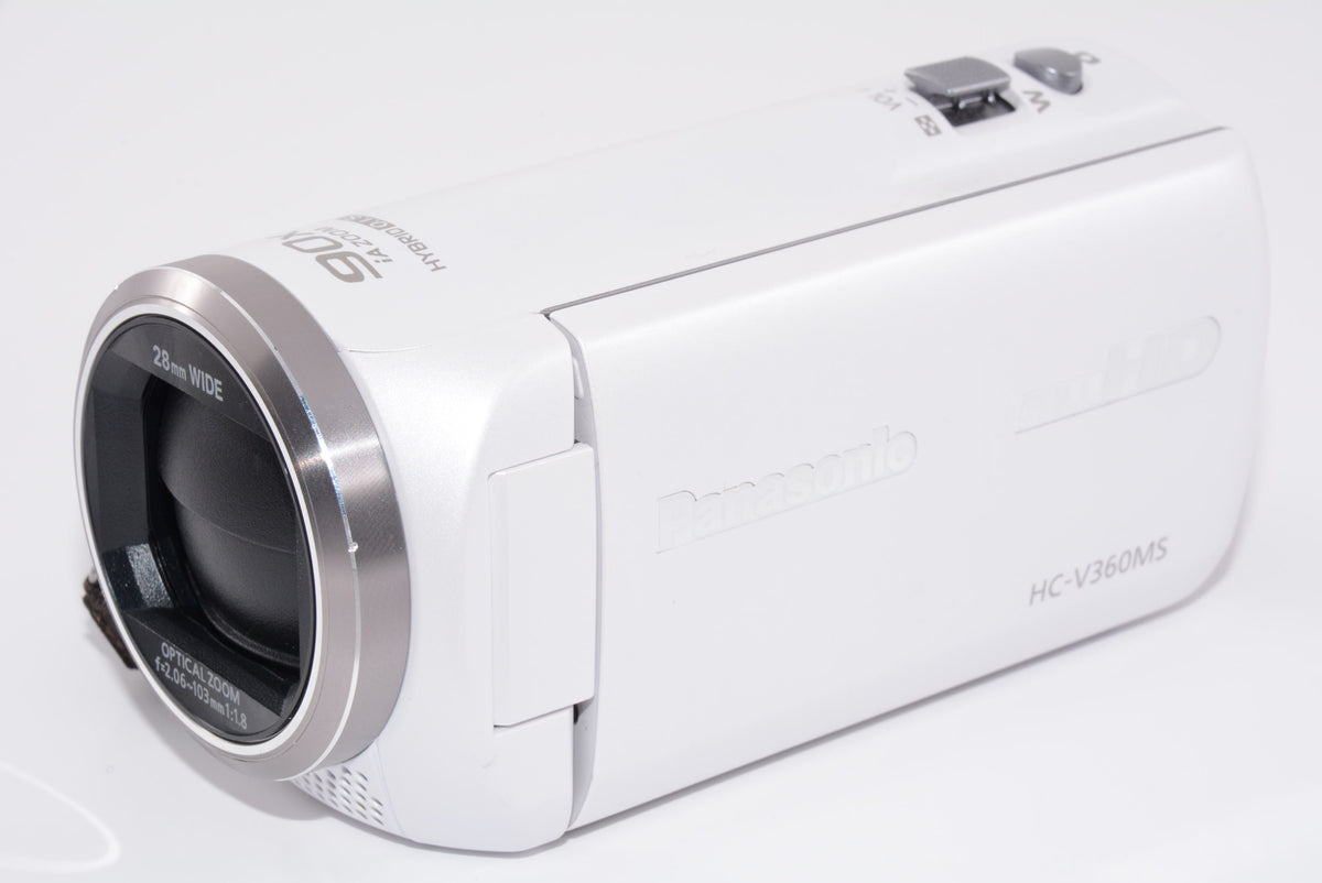 【外観特上級】パナソニック HDビデオカメラ V360M 16GB 高倍率90倍ズーム ホワイト HC-V360M-W