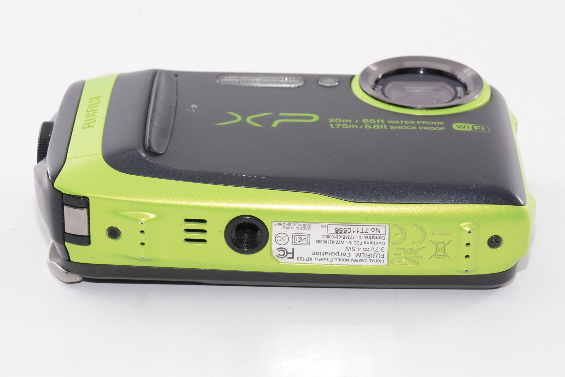 【外観並級】FUJIFILM デジタルカメラ XP120 ライム 防水 FX-XP120LM