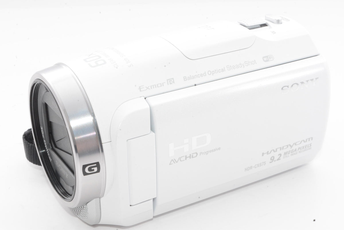 【外観特上級】ソニー SONY ビデオカメラHDR-CX675 32GB  光学30倍 ホワイト Handycam HDR-CX675 W