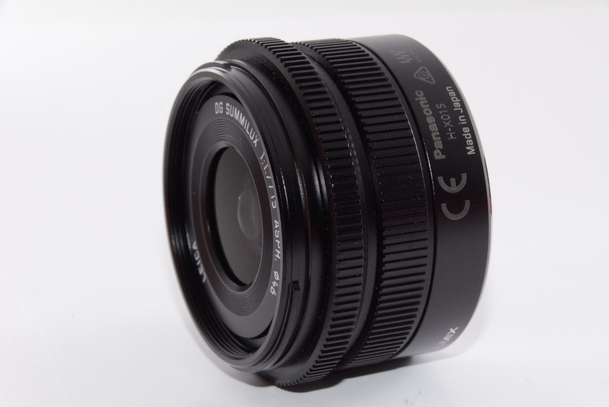 【ほぼ新品】パナソニック 単焦点 広角レンズ マイクロフォーサーズ用 ライカ DG SUMMILUX 15mm/F1.7 ASPH. ブラック H-X015-K