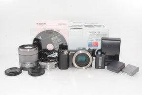 【外観特上級】SONY ミラーレス一眼 α NEX-5  16mm F2.8+18-55mm F3.5-5.6