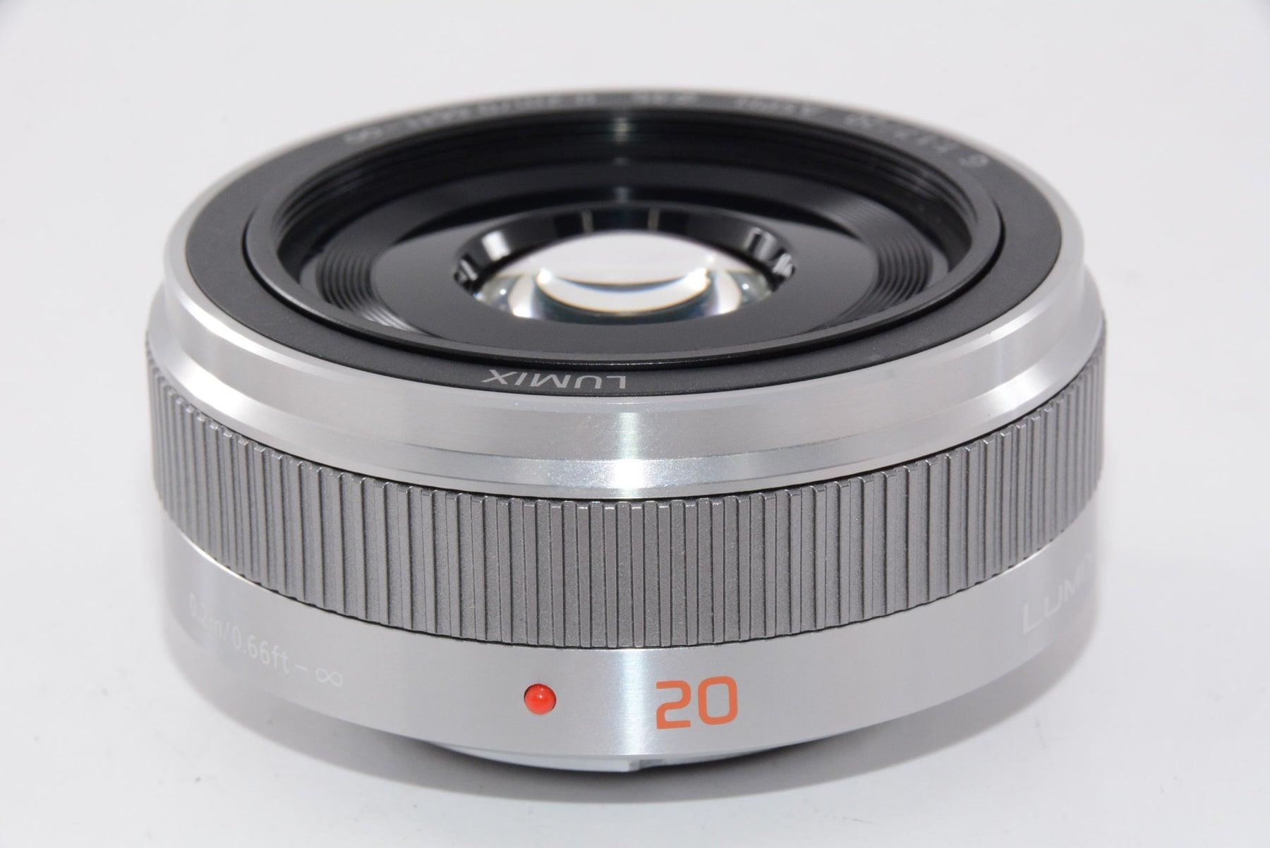 【外観特上級】パナソニック 単焦点レンズ マイクロフォーサーズ用 ルミックス G 20mm/F1.7 II ASPH. シルバー H-H020A-S