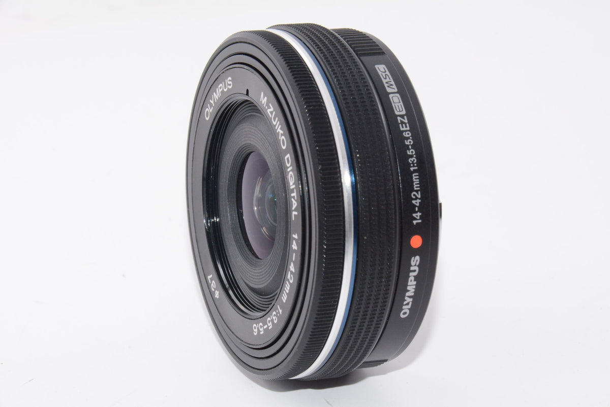 【外観特上級】OLYMPUS 電動式パンケーキズームレンズ M.ZUIKO DIGITAL ED 14-42mm F3.5-5.6 EZ BLK