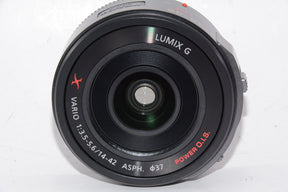 【外観特上級】パナソニック ルミックス G X VARIO PZ 14-42mm/F3.5-5.6 ASPH./POWER  ブラック H-PS14042-K
