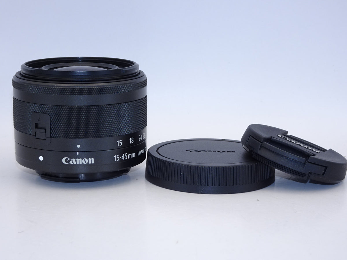 【外観特上級】Canon 標準ズームレンズ EF-M15-45mm F3.5-6.3IS STM(グラファイト) ミラーレス一眼対応 EF-M15-45ISSTM