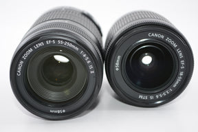 【外観並級】Canon デジタル一眼レフカメラ EOS Kiss X7 ダブルズームキット EF-S18-55ｍｍ/EF-S55-250ｍｍ付属 KISSX7-WKIT