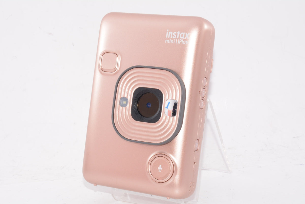 【外観特上級】FUJIFILM チェキ インスタントカメラ/スマホプリンター instax mini LiPlay ブラッシュゴールド