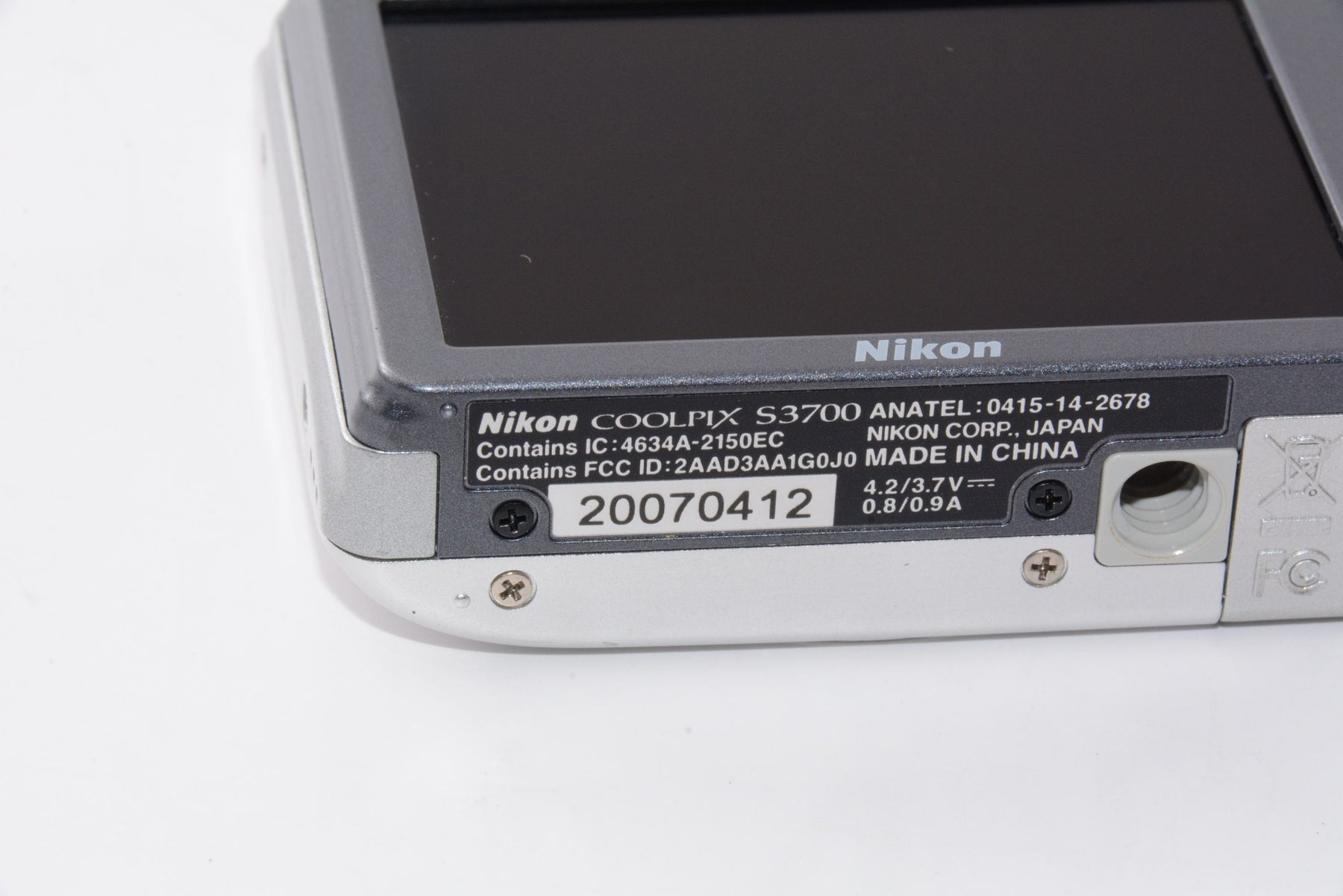【外観並級】Nikon COOLPIX S3700 シルバー