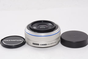 【外観特上級】OLYMPUS パンケーキレンズ M.ZUIKO DIGITAL 17mm F2.8 シルバー
