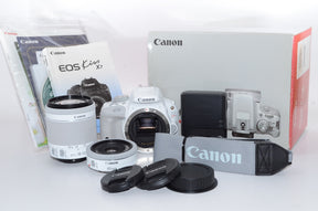 【外観特上級】Canon デジタル一眼レフカメラ EOS Kiss X7(ホワイト) ダブルレンズキット2