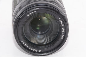【外観特上級】Canon 望遠レンズ EF-S55-250mm F4-5.6 IS