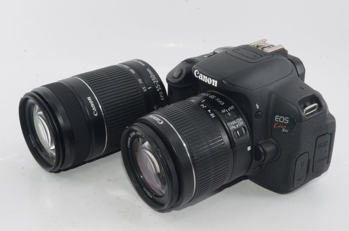 【外観並級】Canon デジタル一眼レフカメラ EOS Kiss X6i ダブルズームキット EF-S18-55ｍｍ/EF-S55-250ｍｍ付属 KISSX6i-WKIT