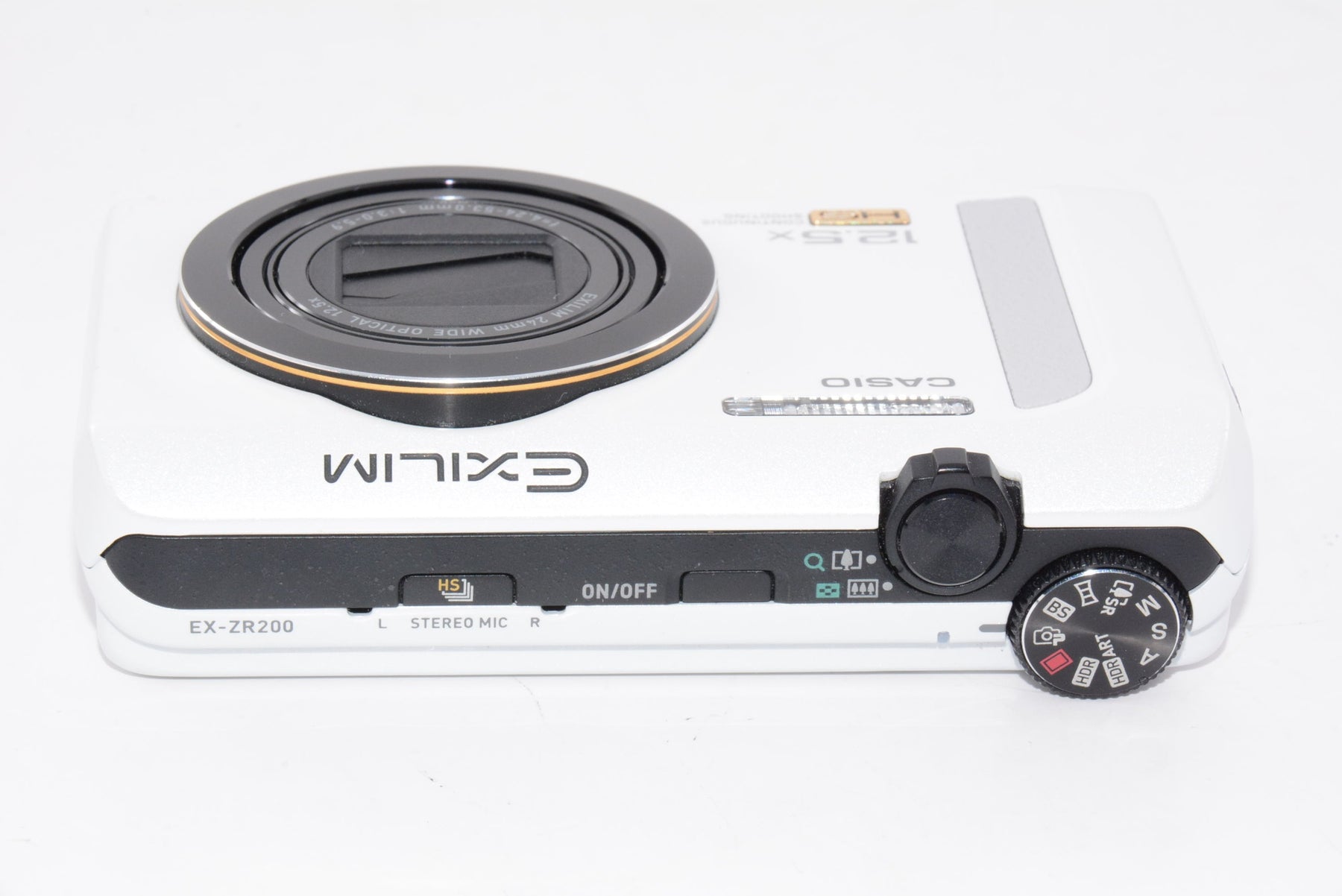 【外観特上級】CASIO デジタルカメラ EXILIM EX-ZR200 ホワイト EX-ZR200WE