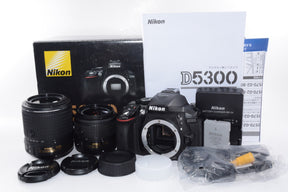 【外観特上級】Nikon デジタル一眼レフカメラ D5300 ダブルズームキット2 ブラック