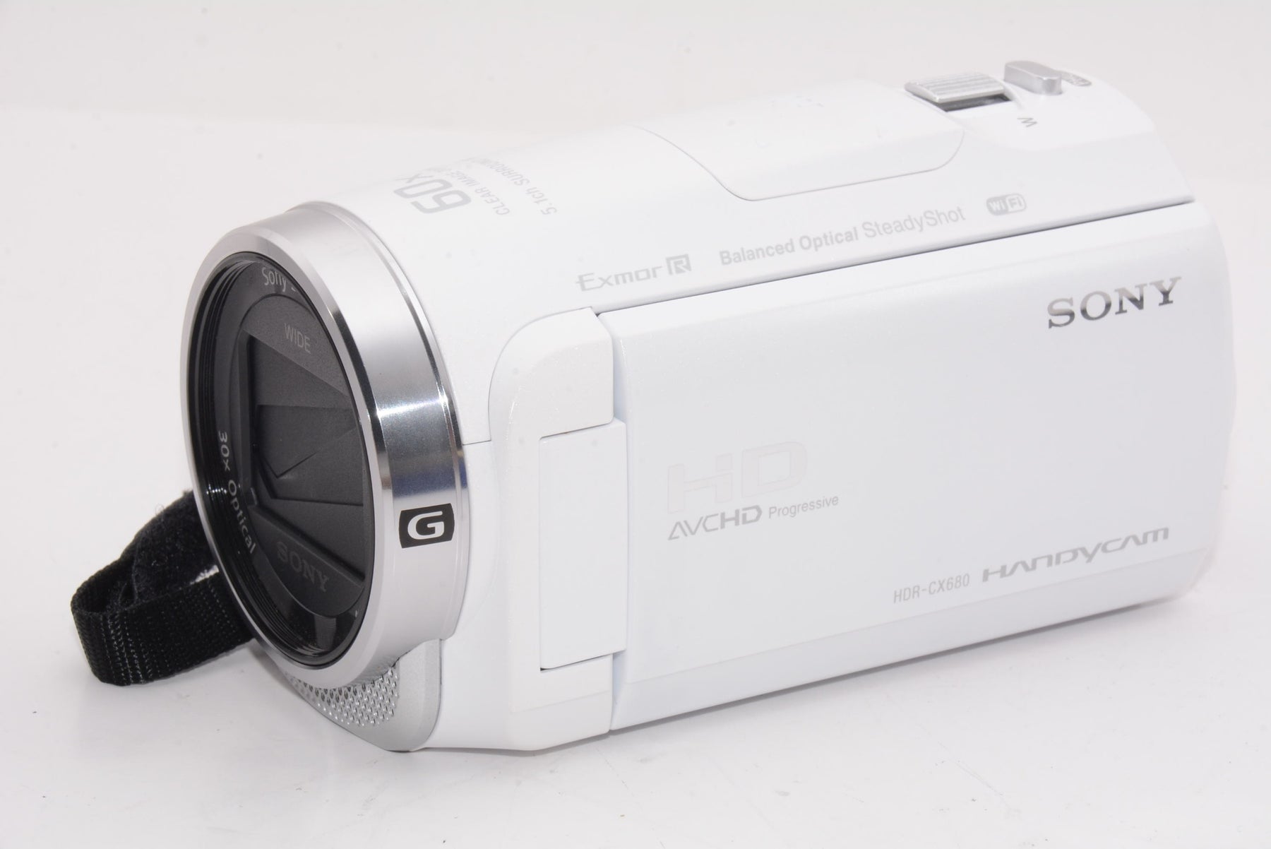 【外観特上級】ソニー ビデオカメラ Handycam HDR-CX680 光学30倍 内蔵メモリー64GB ホワイト HDR-CX680 W