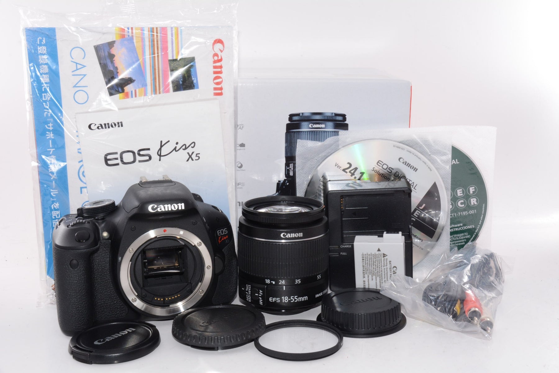【外観特上級】Canon デジタル一眼レフカメラ EOS Kiss X5 レンズキット