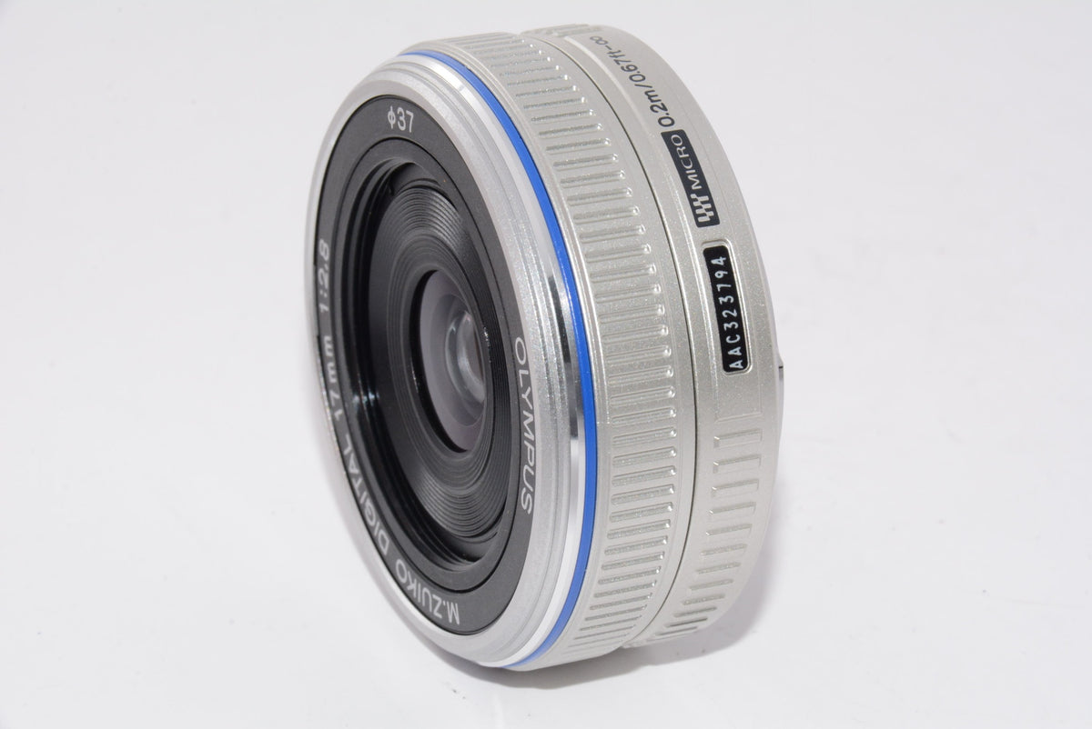 【外観特上級】OLYMPUS パンケーキレンズ M.ZUIKO DIGITAL 17mm F2.8 シルバー
