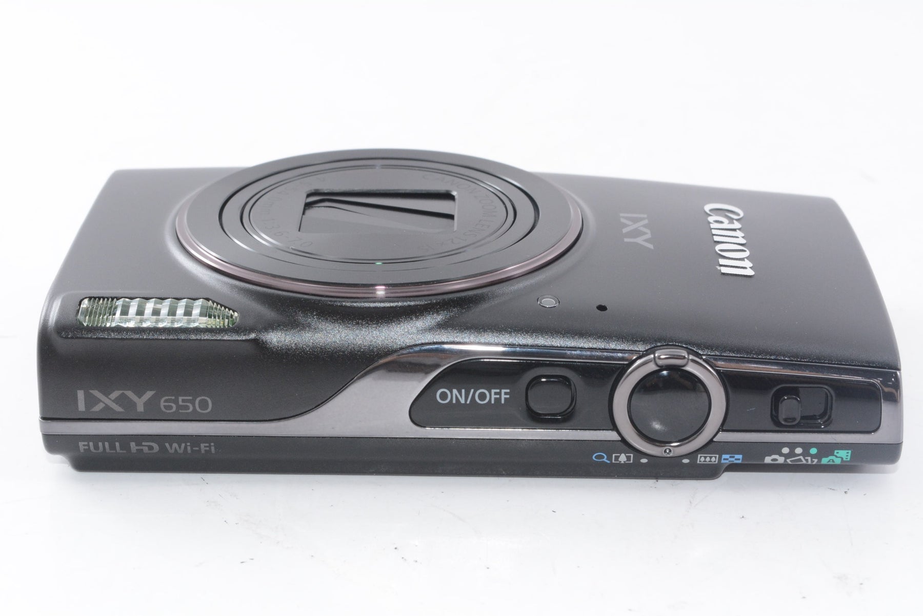 【ほぼ新品】Canon コンパクトデジタルカメラ IXY 650 ブラック 光学12倍ズーム/Wi-Fi対応 IXY650BK