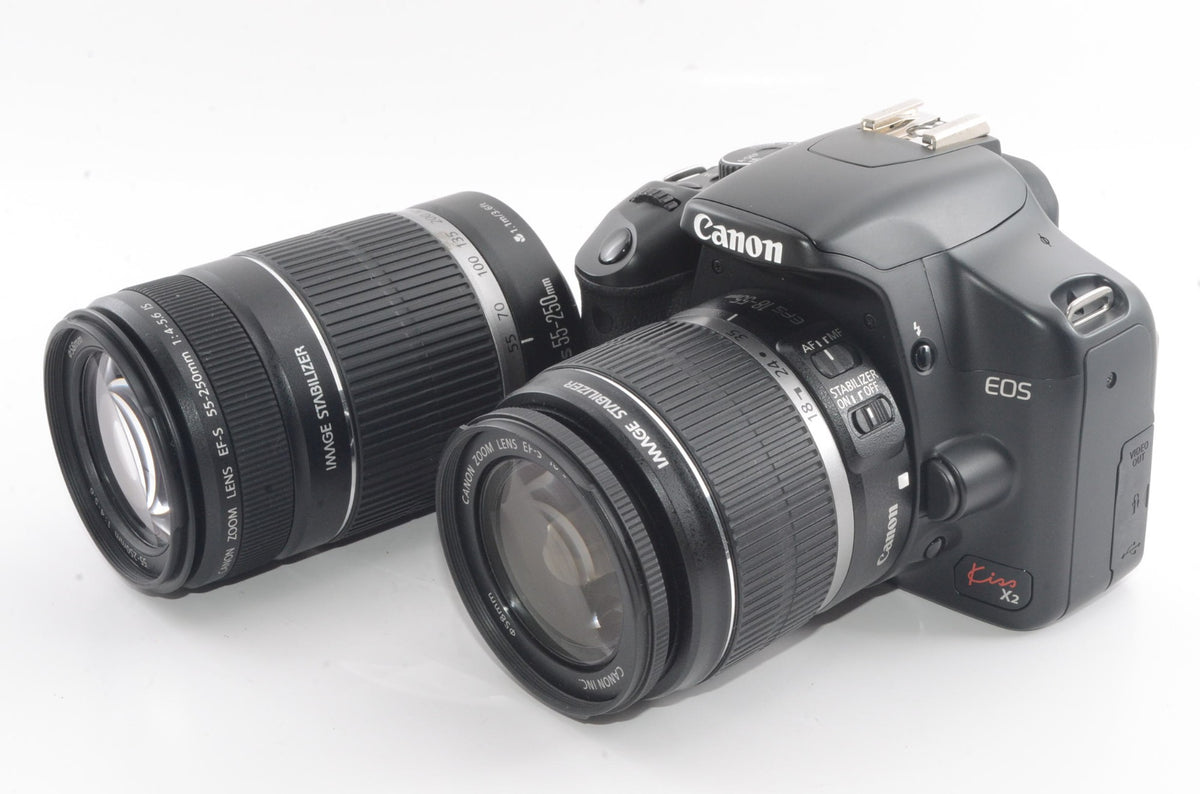 【外観並級】Canon デジタル一眼レフカメラ EOS Kiss X2 ダブルズームキット