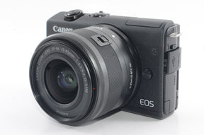 【外観並級】Canon ミラーレス一眼カメラ EOS M200 標準ズームキット ブラック EOSM200BK-1545ISSTMLK