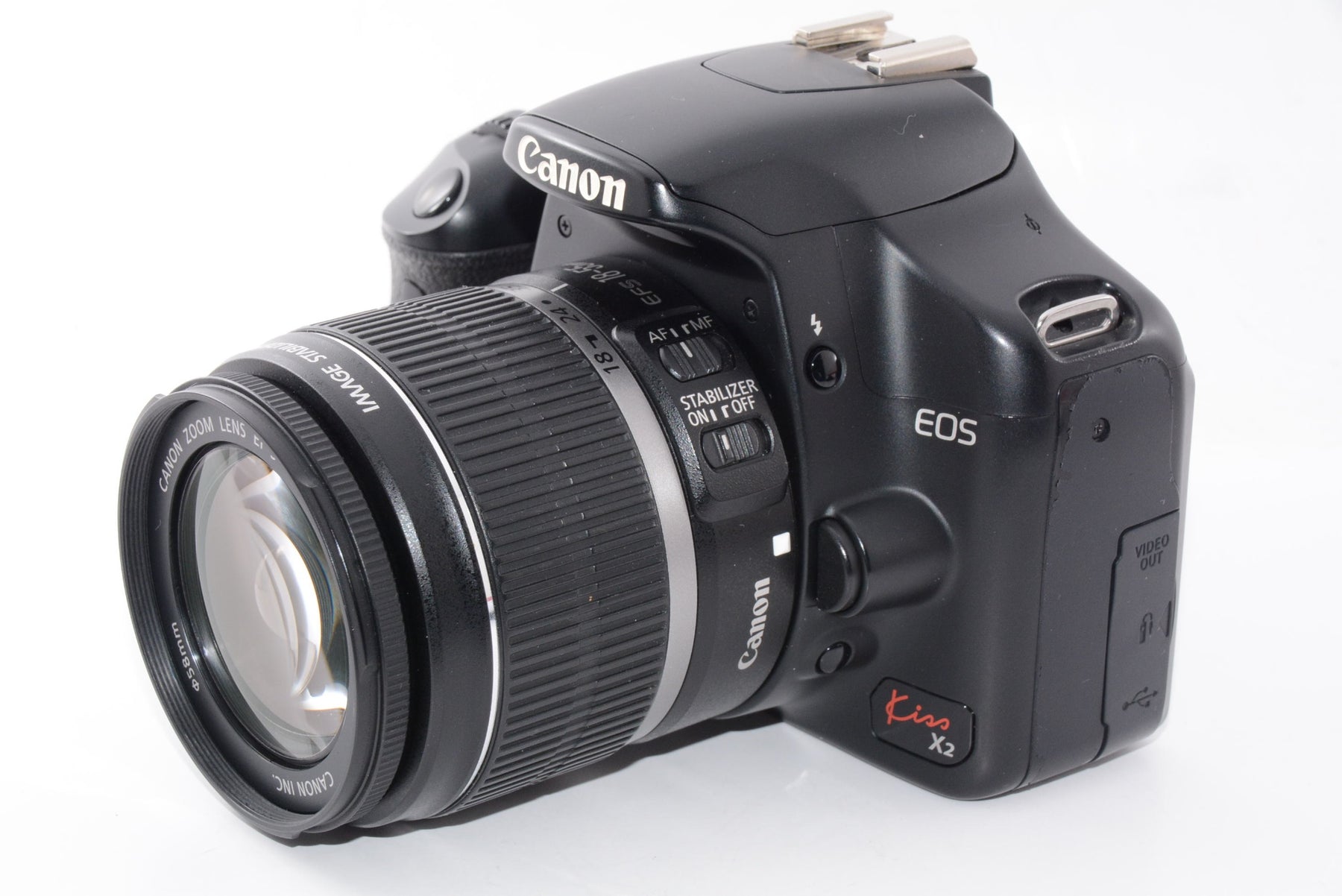 【外観並級】Canon デジタル一眼レフカメラ EOS Kiss X2 レンズキット KISSX2-LKIT