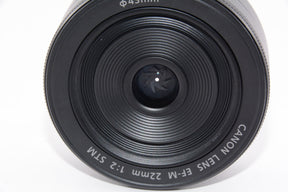 【外観特上級】Canon EF-M22mm F2 STM ミラーレス一眼対応