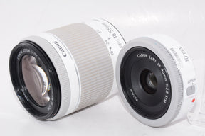 【外観特上級】Canon デジタル一眼レフカメラ EOS Kiss X7(ホワイト) ダブルレンズキット2