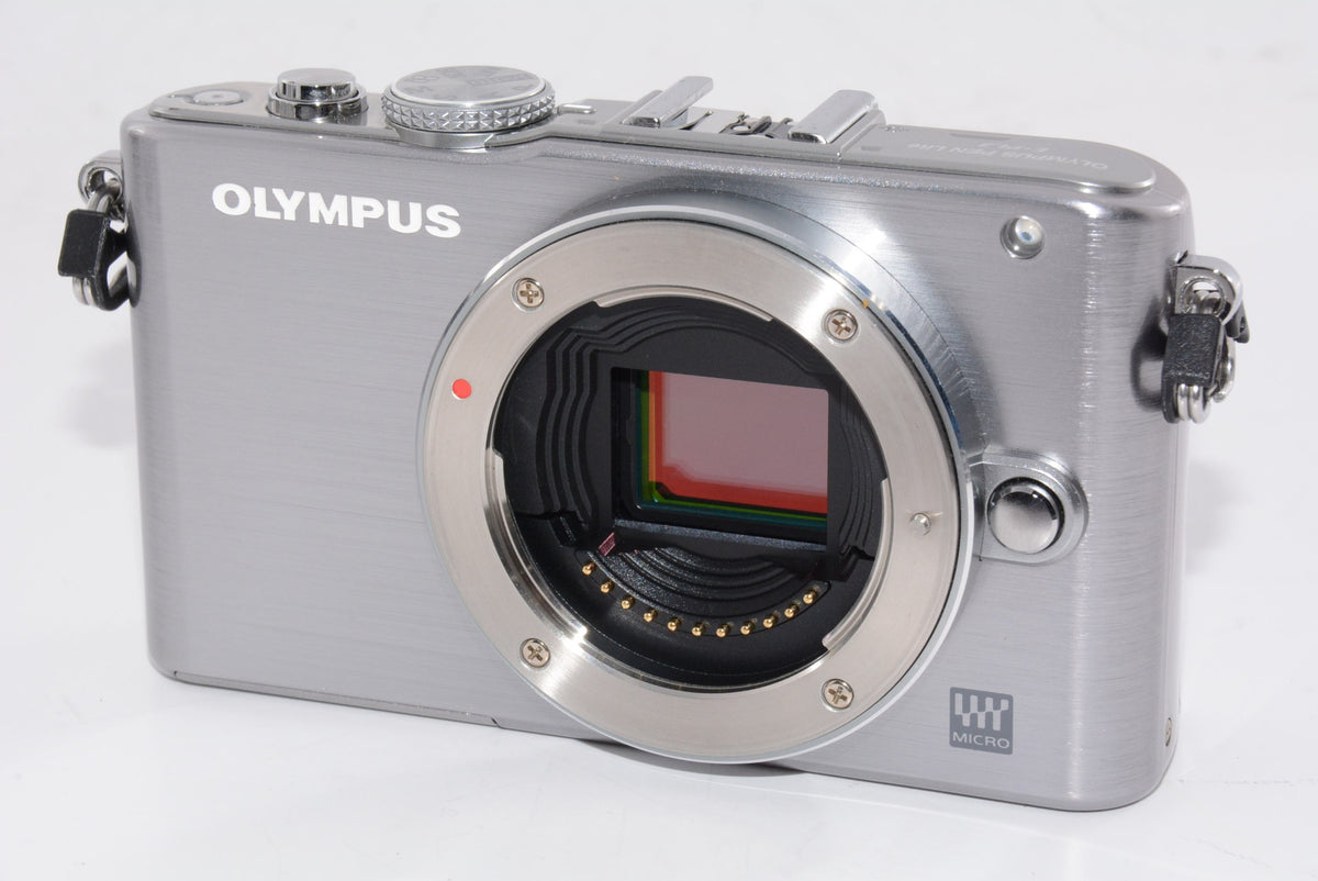 【外観特上級】OLYMPUS ミラーレス一眼 PEN Lite E-PL3 ダブルズームキット シルバー E-PL3 DZKIT SLV