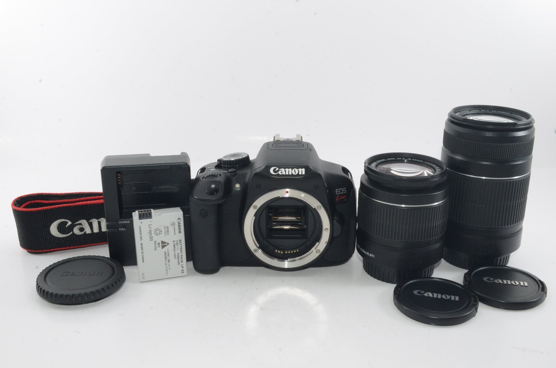 【外観並級】Canon デジタル一眼レフカメラ EOS Kiss X6i ダブルズームキット EF-S18-55ｍｍ/EF-S55-250ｍｍ付属 KISSX6i-WKIT