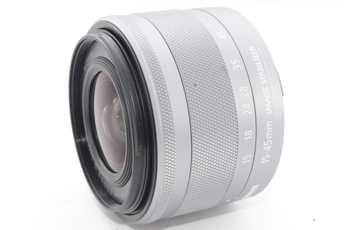 【外観特上級】Canon 標準ズームレンズ EF-M15-45mm F3.5-6.3IS STM(シルバー) ミラーレス一眼対応 EF-M15-45ISSTMSL