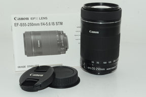 【外観特上級】Canon 望遠ズームレンズ EF-S55-250mm F4-5.6 IS STM