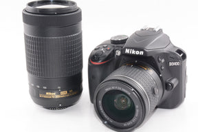 【外観特上級】Nikon デジタル一眼レフカメラ D3400 ダブルズームキット ブラック D3400WZBK