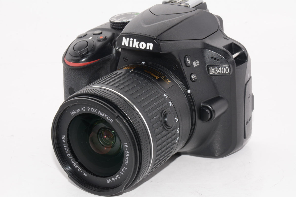 【外観並級】Nikon デジタル一眼レフカメラ D3400 AF-P 18-55 VR レンズキット ブラック D3400LKBK