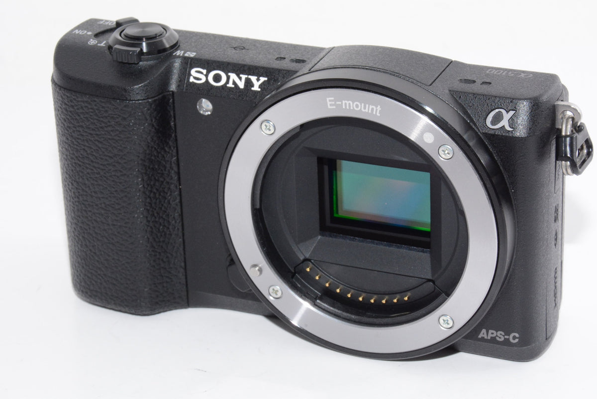 【外観特上級】ソニー SONY ミラーレス一眼 α5100 パワーズームレンズキット E PZ 16-50mm F3.5-5.6 OSS付属 ブラック ILCE-5100L-B