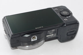 【外観並級】ソニー SONY ミラーレス一眼 α NEX-5  ダブルズームレンズキットE16mm F2.8+E18-55mm F3.5-5.6  OSS付属 ブラック NEX-5D/B