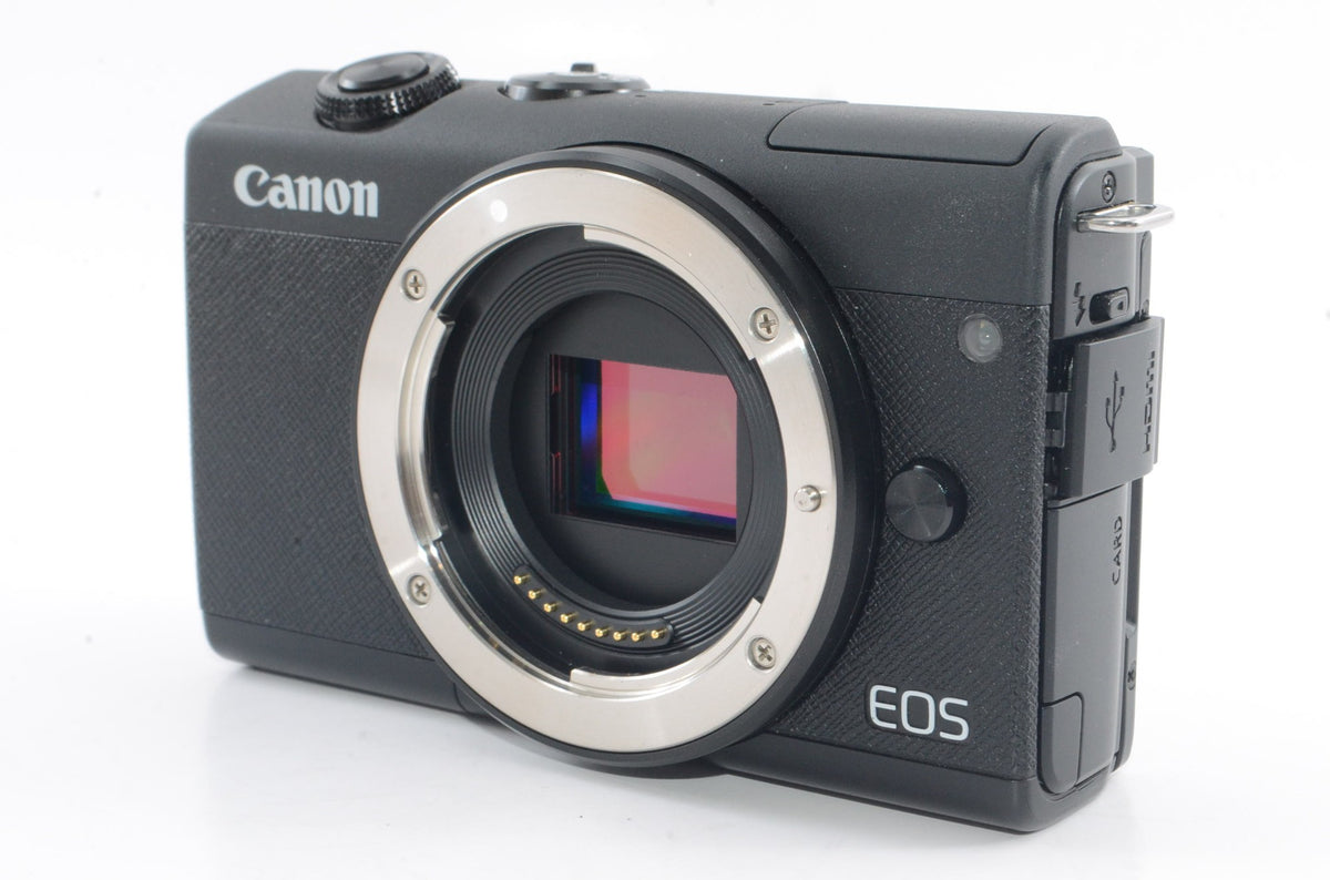 【外観並級】Canon ミラーレス一眼カメラ EOS M200 標準ズームキット ブラック EOSM200BK-1545ISSTMLK