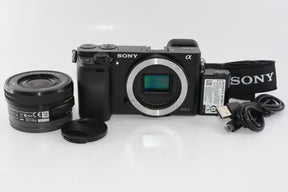 【外観並級】SONY ミラーレス一眼 α6000 パワーズームレンズキット E PZ 16-50mm F3.5-5.6 OSS ブラック ILCE-6000L B