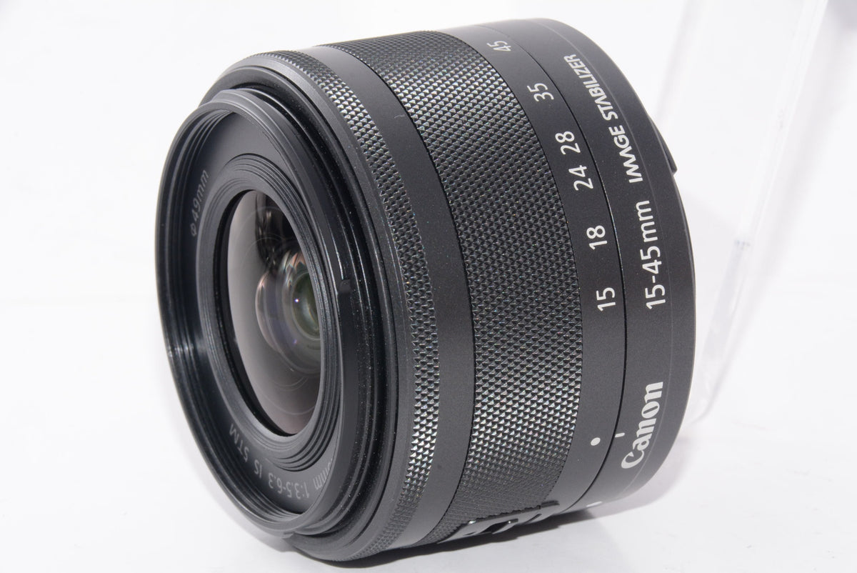 【外観特上級】Canon 標準ズームレンズ EF-M15-45mm F3.5-6.3IS STM(グラファイト) ミラーレス一眼対応 EF-M15-45ISSTM