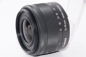 【外観特上級】Canon 標準ズームレンズ EF-M15-45mm F3.5-6.3IS STM(グラファイト) ミラーレス一眼対応 EF-M15-45ISSTM
