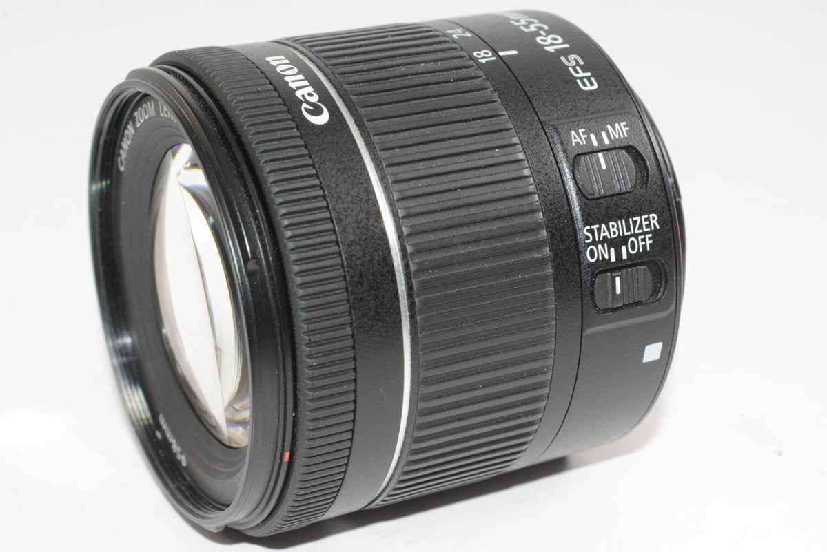 【外観並級】Canon 標準ズームレンズ EF-S18-55mm F4.0-5.6IS STM
